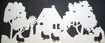 FARMHOUSE CUT IN CARDSTOCK Kraft YOU ARE BUYING A PACK OF 5 PREP