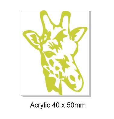 Giraffe Acrylic yellow Acrylic(brooch pack of 4)( Earrings pack