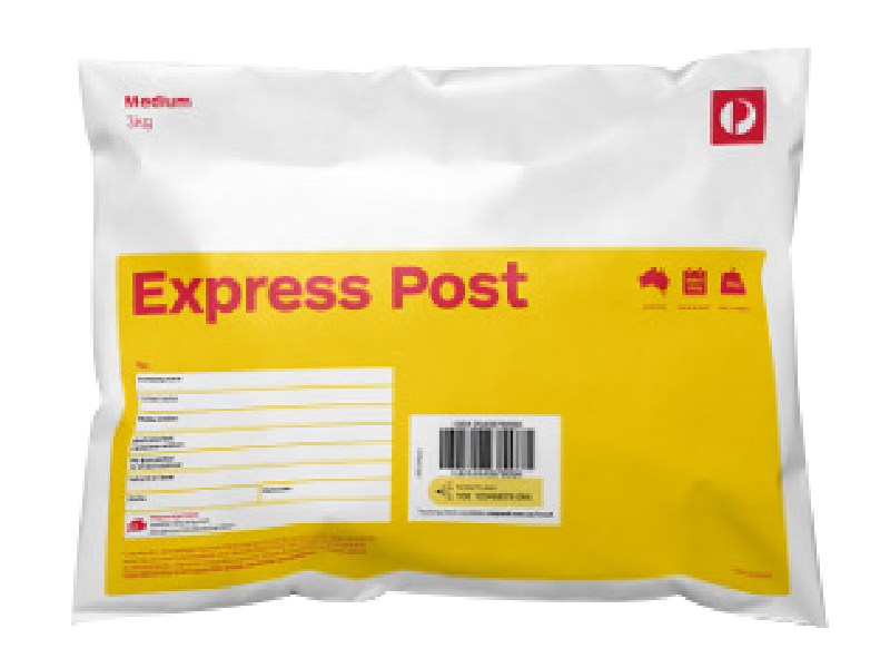 EXPRESS POST  amount will be determined by weigh & size