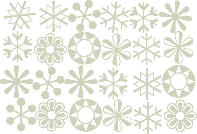 Flower & Snow flake multi pack christmas  150 x 100  2 of each