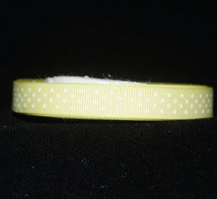 Gross grain ribbon yellow 10 mm