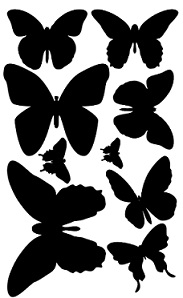 Butterflies,solid for painting or inking, covering 110 x 180mm m