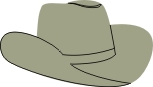 Cow boy hat pack of ten. 54mm x 31mm