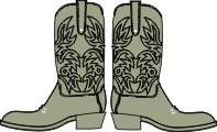 Cowboy boots  pack of 10 pairs. Each boot 35mm x 45mm