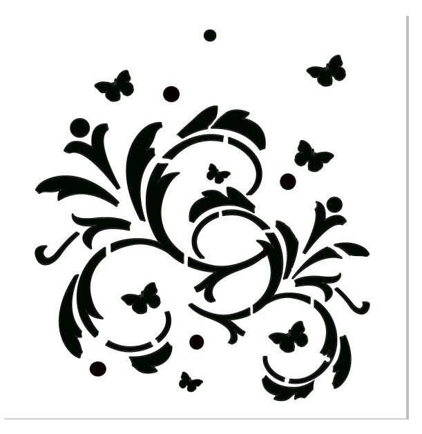 Floral poly template  8x8 sold in 3's