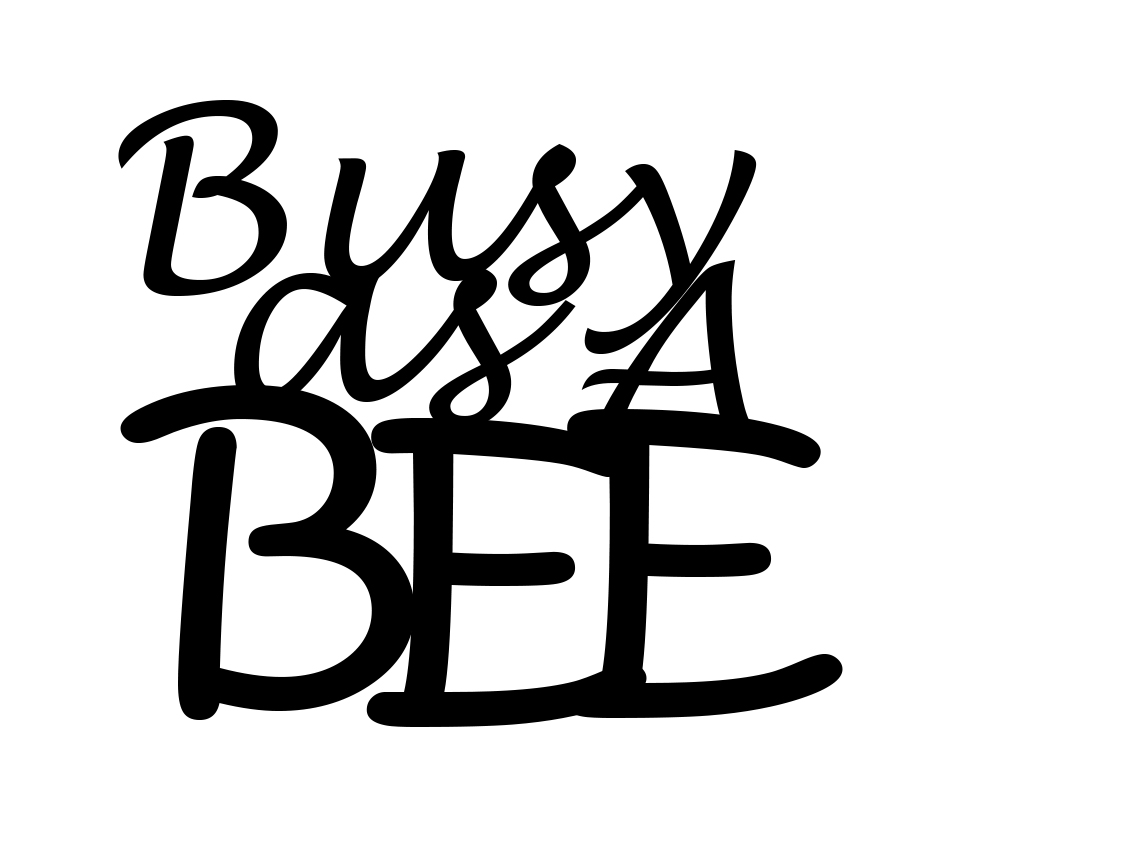 Busy as a Bee 130 x 120 MM  pack 5 BULK