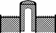 Lattice fence with arch 269 x 157mm
