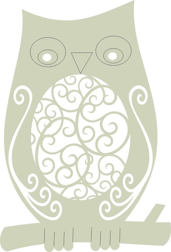 Owl Swirly small