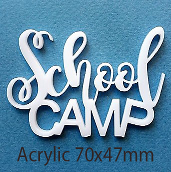 School Camp, 70 x 47 mm , Acrylic,min buy 3  ,