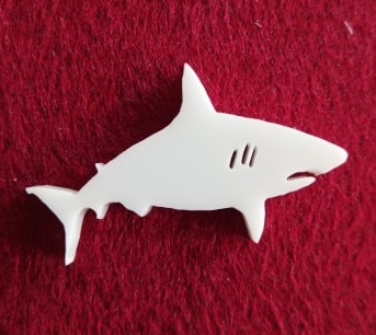 Shark Brooch or earring size acrylics see drop down box for orde