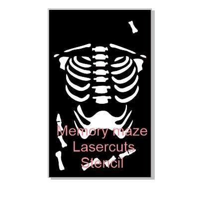 Skeleton body human,stencil,Multiple sizes available. min buy 3.