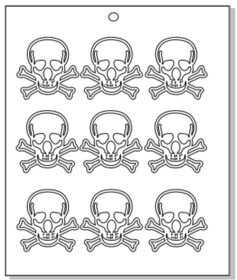 Micro skulls and cross bones